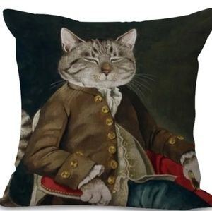 FREE SHIPPING *Esquire Cat* Throw Pillow Cover